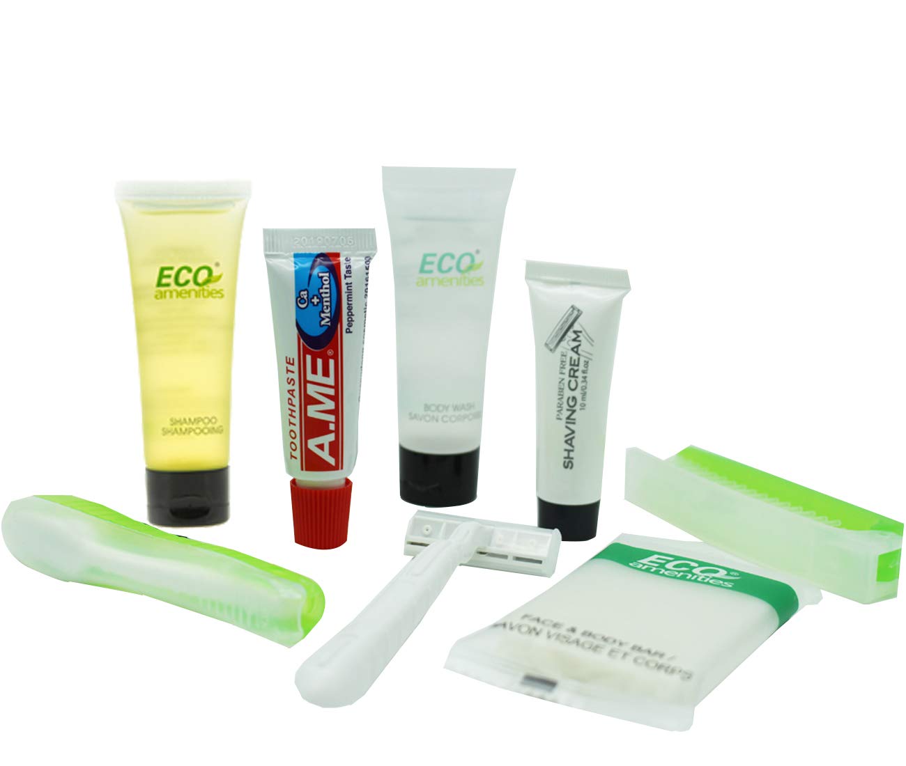 ECO amenities All-in-Kit Travel Kit, 6-Piece Travel Size Toiletries Accessories in a Hygenic PVC Bag, 18 Kits - Image 5